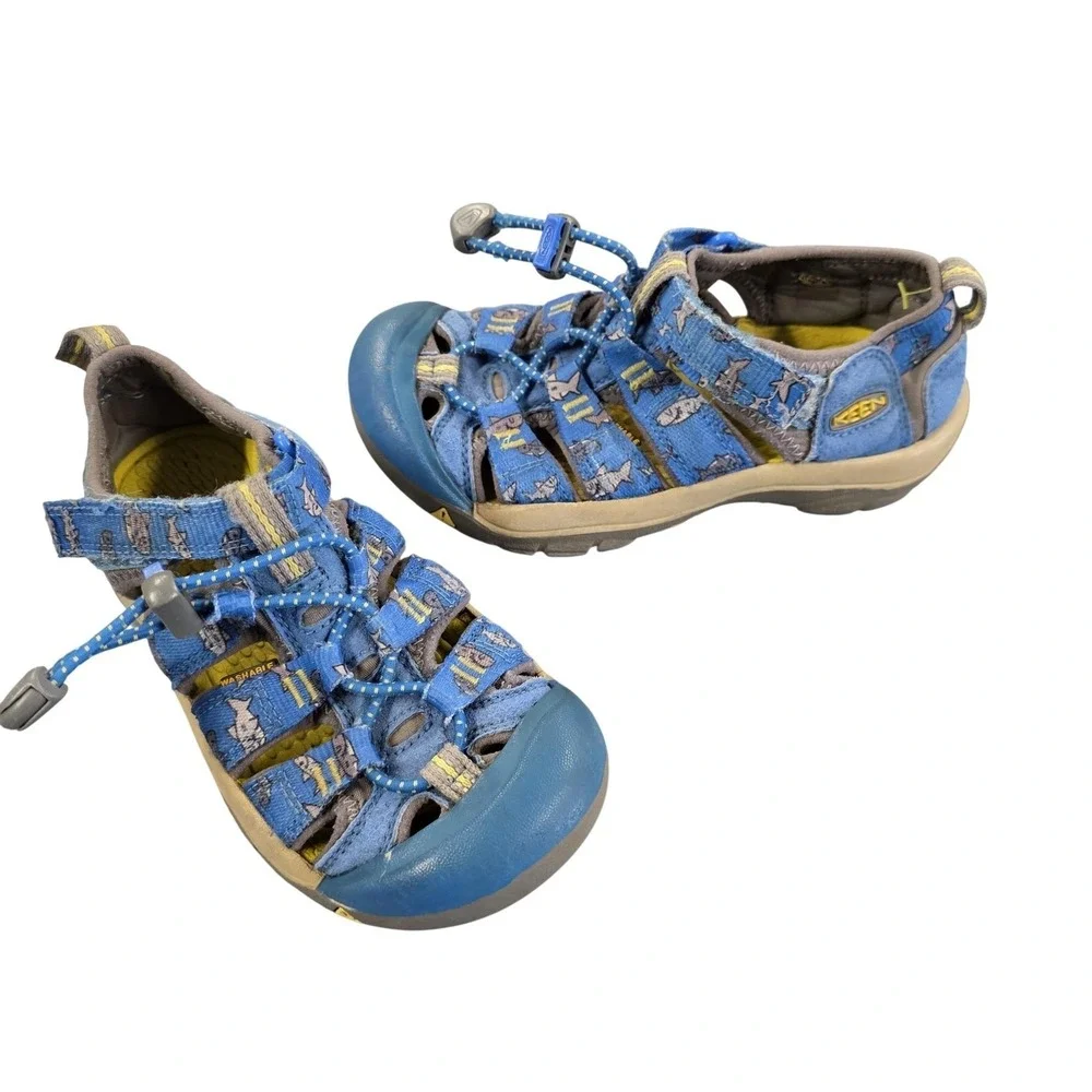 Keen Sandals Kids Size 13 Blue Shark Fisherman Water Hiking Walking Sport